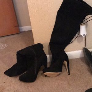 Over the knee booted heels